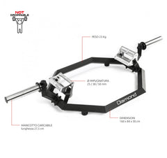 BILANCIERE OLIMPICO ESAGONALE – SHRUG BAR PRO - 300 Kg