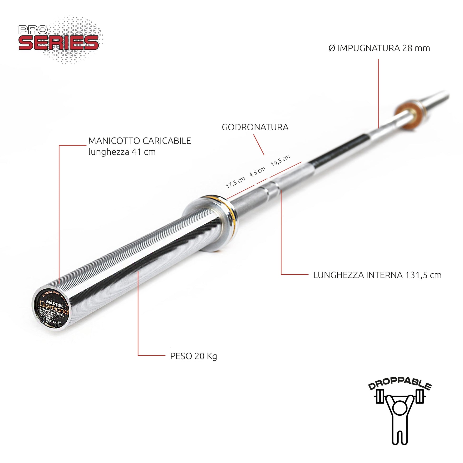 BILANCIERE OLIMPICO MASTER - 220 CM