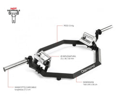 BILANCIERE OLIMPICO ESAGONALE – SHRUG BAR PRO - 300 Kg