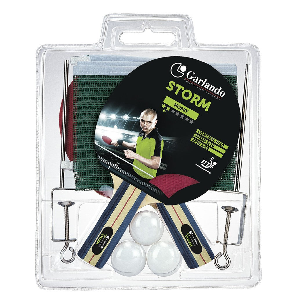 Set STORM PLUS (set di 2 racchette 2 stelle + 3 palline 1 stella, con rete e