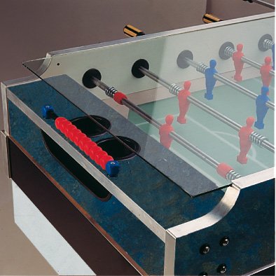 Calciobalilla OLYMPIC OUTDOOR aste uscenti piano gioco lungo in laminato