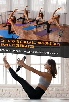 Pilates ring verde lime / nero - Ø cm. 38 - GPR-V