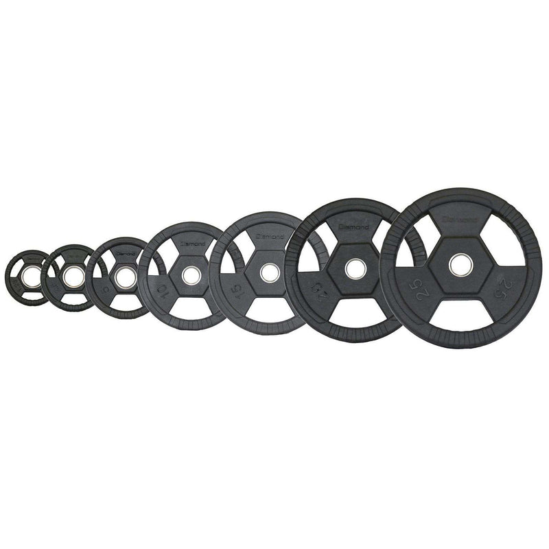 DISCO GHISA OLIMPICO GOMMATO TRI-GRIP Ø 50 mm 1,25 Kg PRO DGGD1,25-P