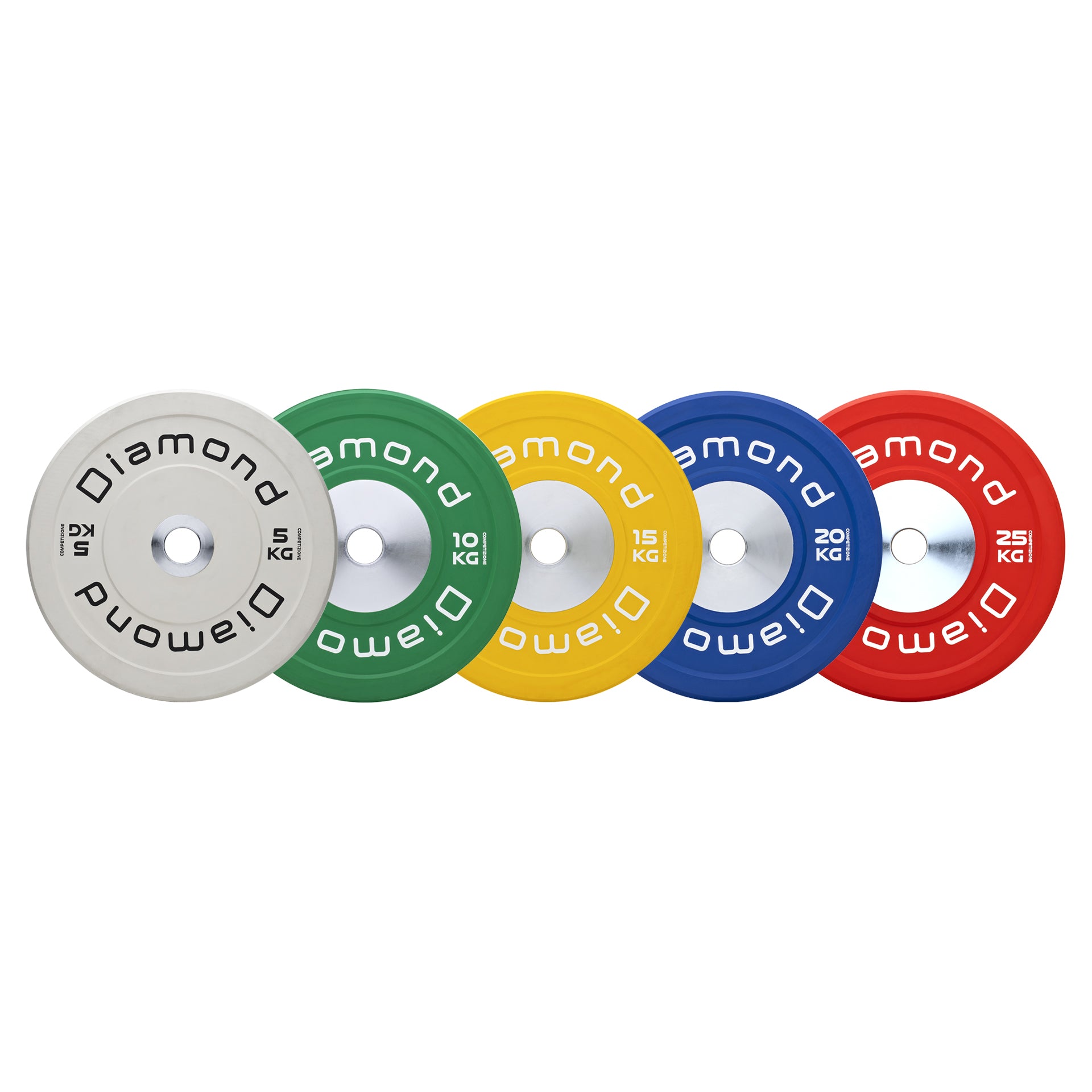 DISCO OLIMPICO BUMPER COMPETIZIONE PRO Ø 45 cm 25 Kg - Rosso DOCD25-PN