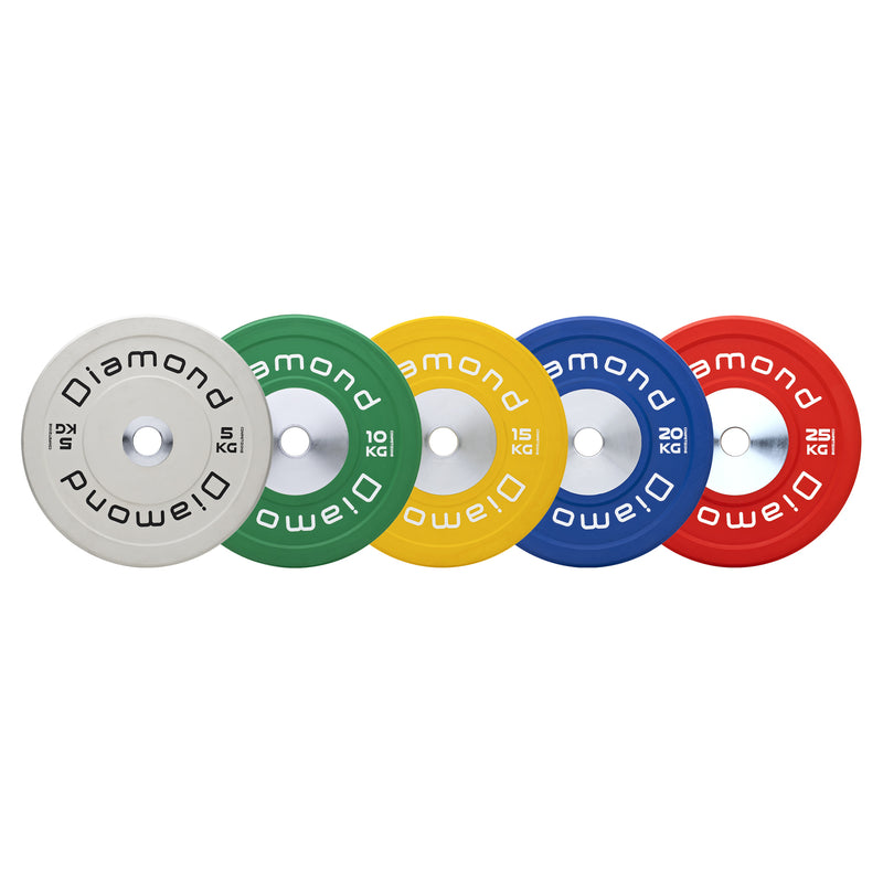 DISCO OLIMPICO BUMPER COMPETIZIONE PRO Ø 45 cm 5 Kg - Bianco DOCD5-PN