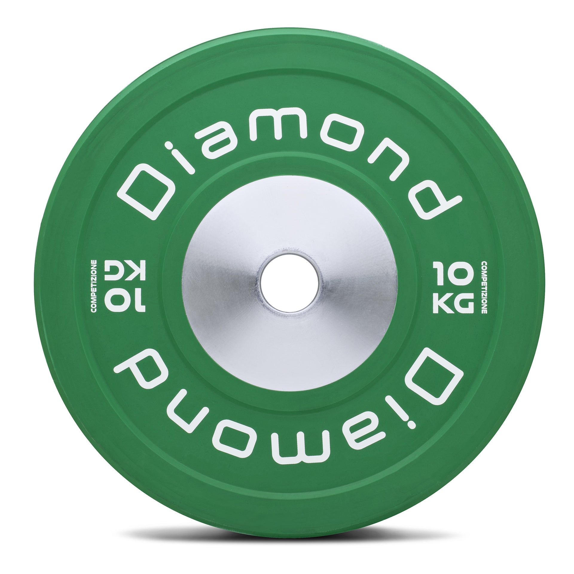 DISCO OLIMPICO BUMPER COMPETIZIONE PRO Ø 45 cm 10 Kg - Verde DOCD10-PN