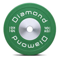 DISCO OLIMPICO BUMPER COMPETIZIONE PRO Ø 45 cm 10 Kg - Verde DOCD10-PN