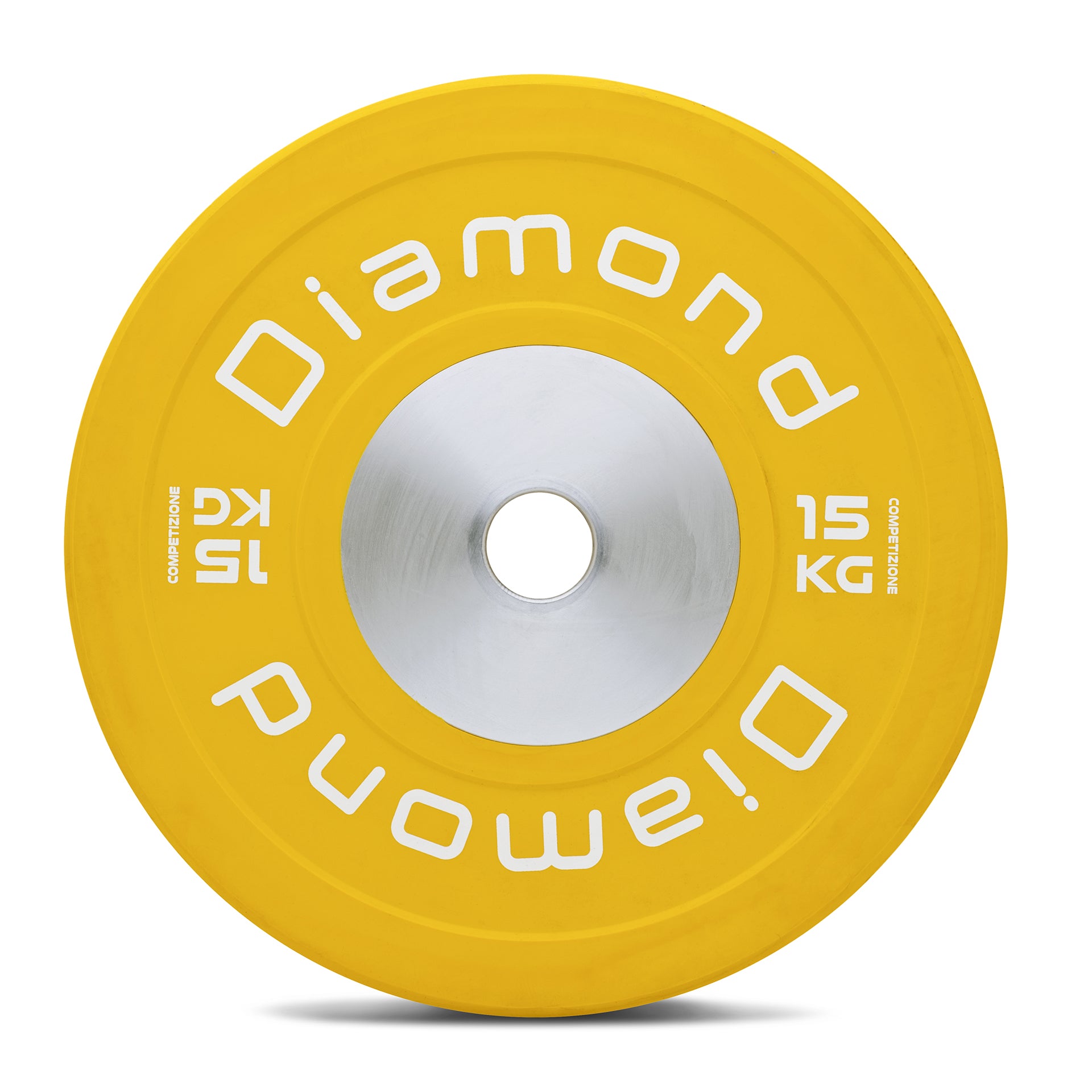 DISCO OLIMPICO BUMPER COMPETIZIONE PRO Ø 45 cm 15 Kg - Giallo DOCD15-PN