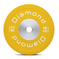 DISCO OLIMPICO BUMPER COMPETIZIONE PRO Ø 45 cm 15 Kg - Giallo DOCD15-PN