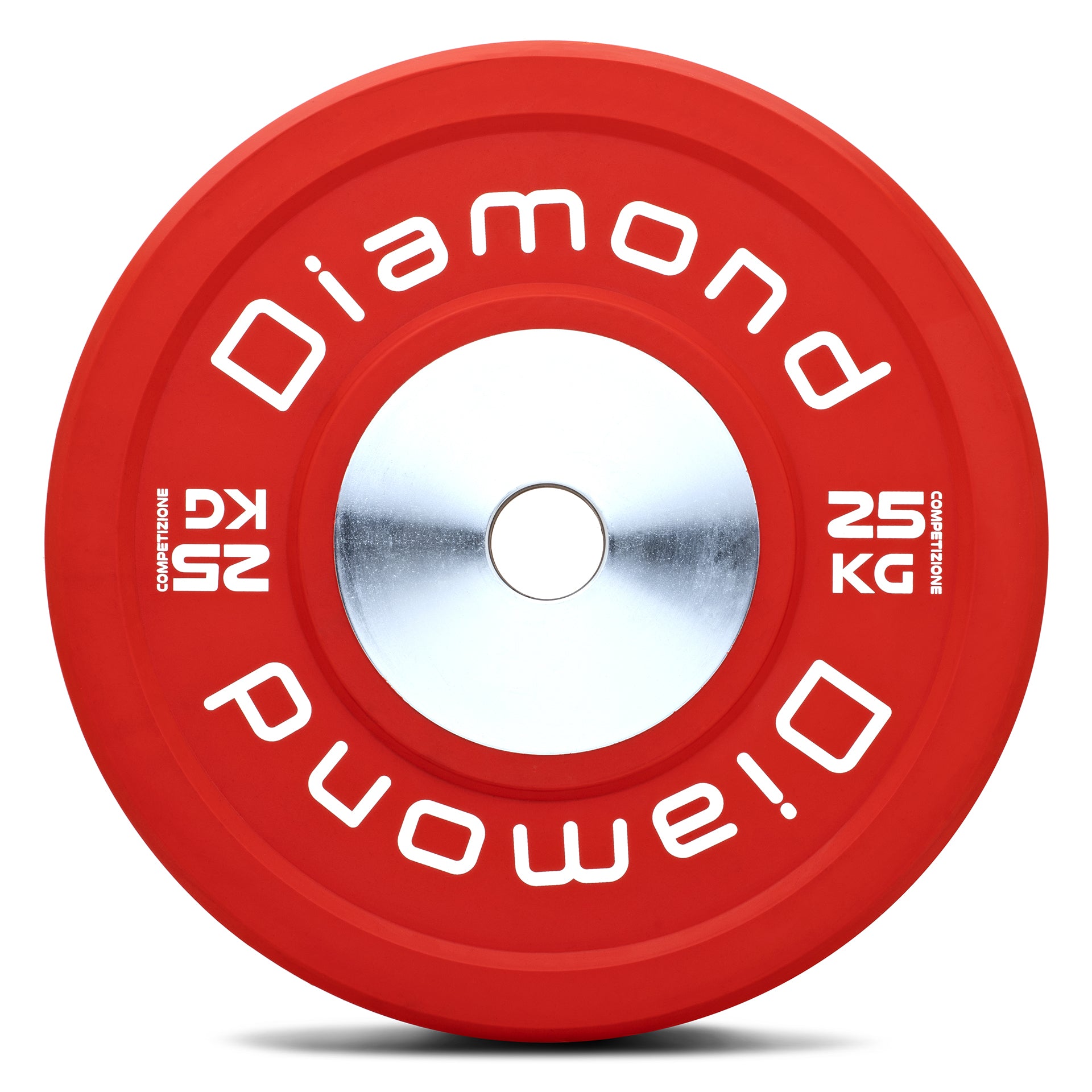 DISCO OLIMPICO BUMPER COMPETIZIONE PRO Ø 45 cm 25 Kg - Rosso DOCD25-PN