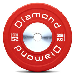 DISCO OLIMPICO BUMPER COMPETIZIONE PRO Ø 45 cm 25 Kg - Rosso DOCD25-PN