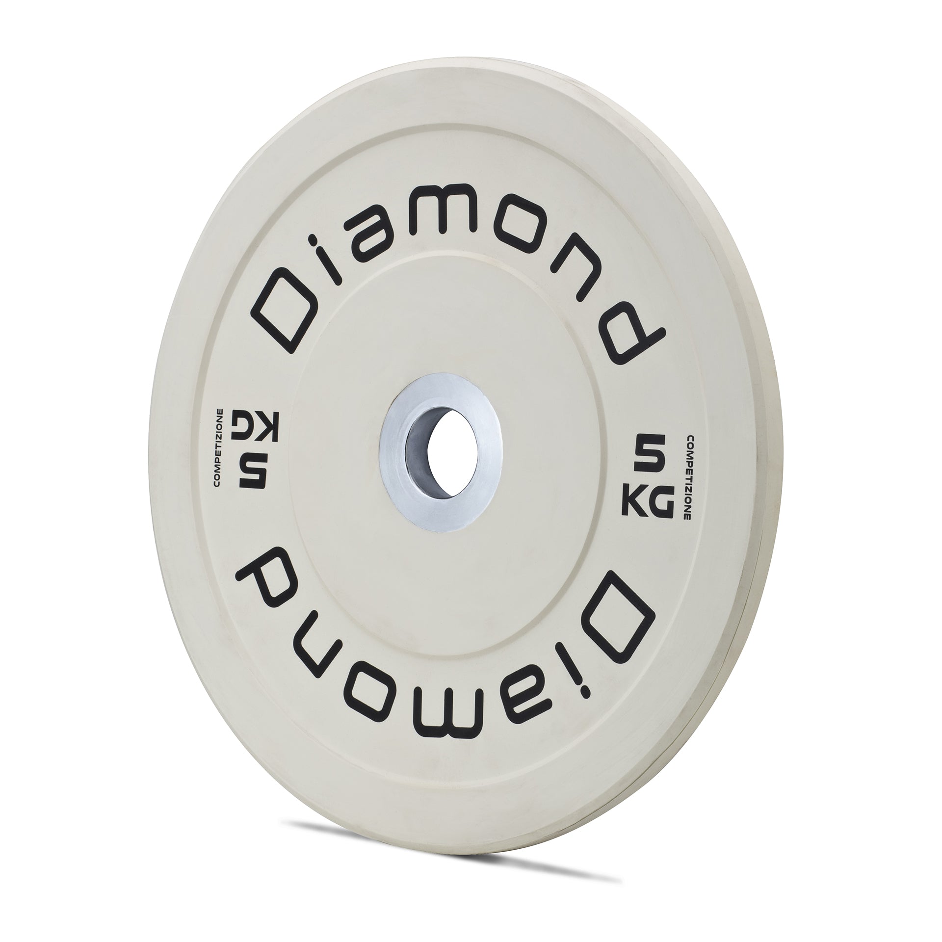 DISCO OLIMPICO BUMPER COMPETIZIONE PRO Ø 45 cm 5 Kg - Bianco DOCD5-PN