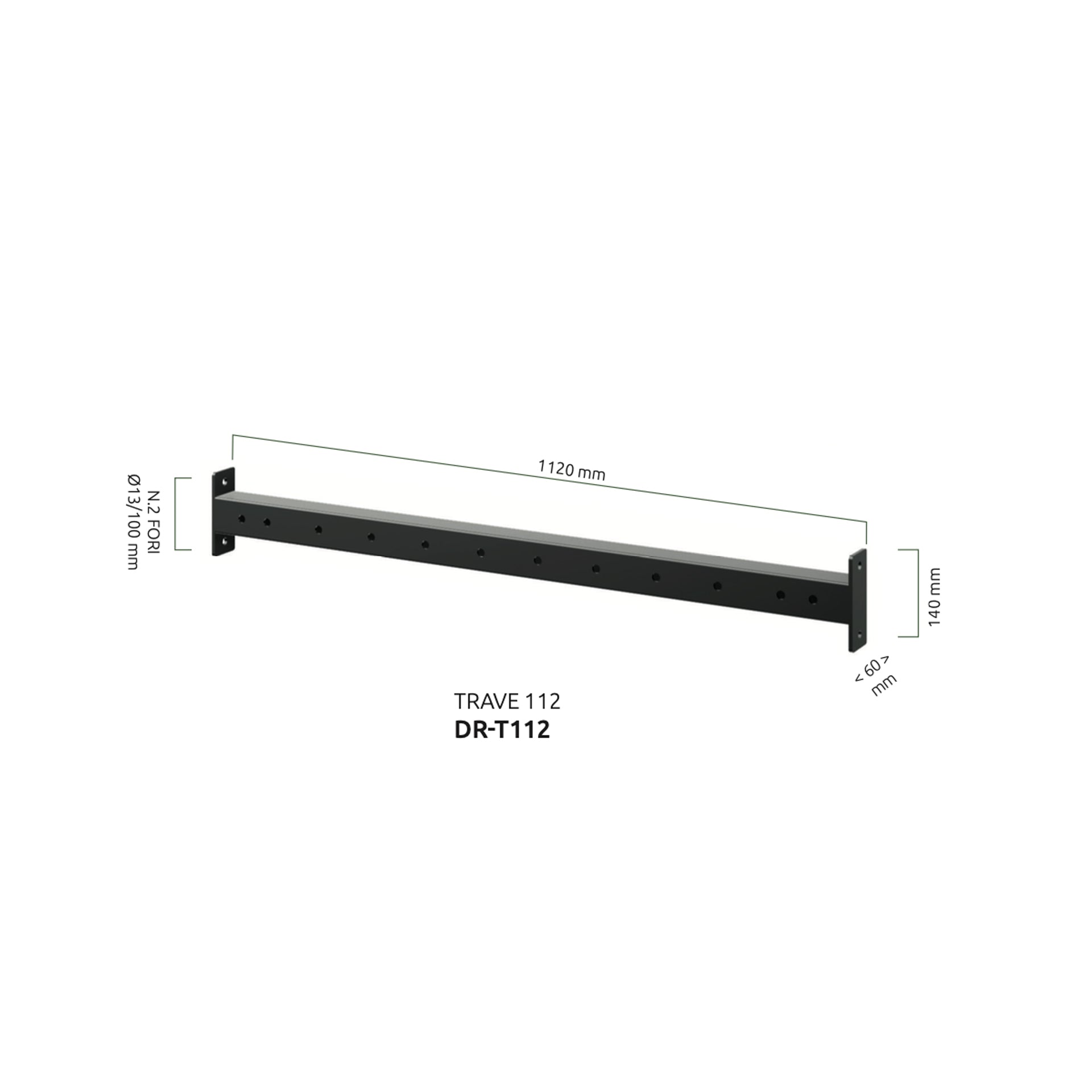 TRAVE ORIZZONTALE 112CM