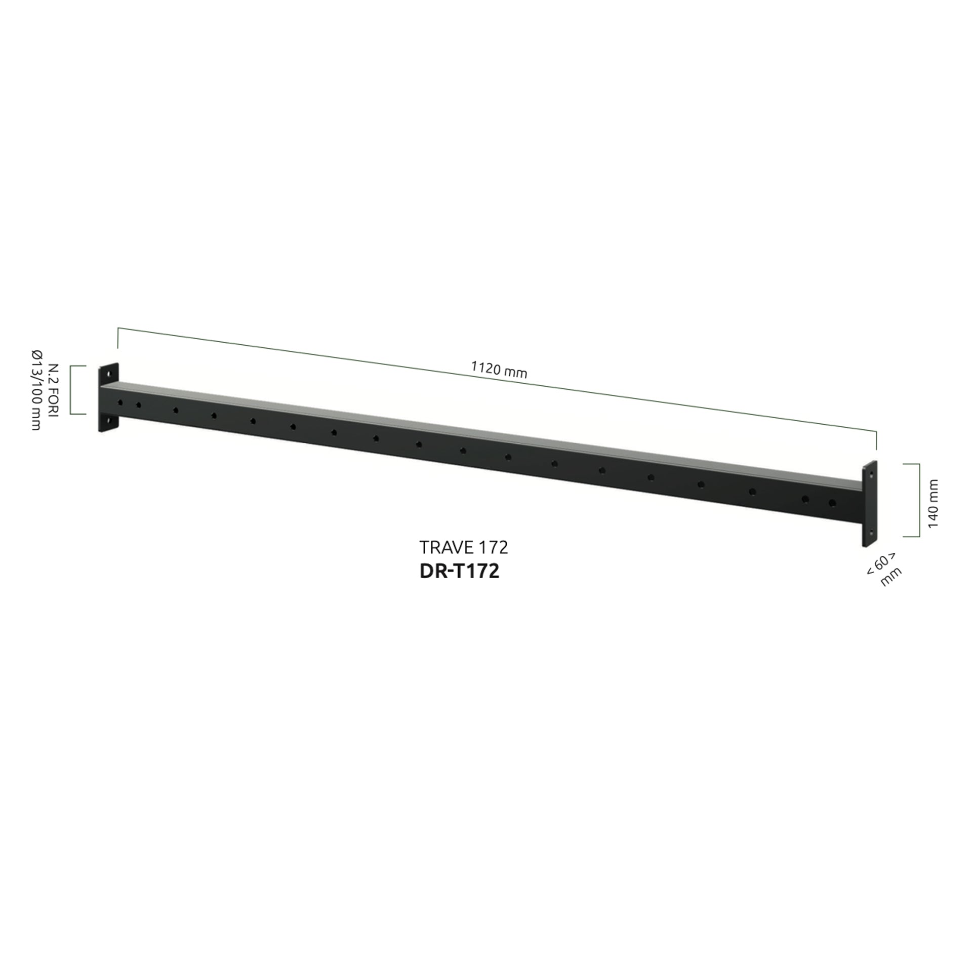 TRAVE ORIZZONTALE 172CM