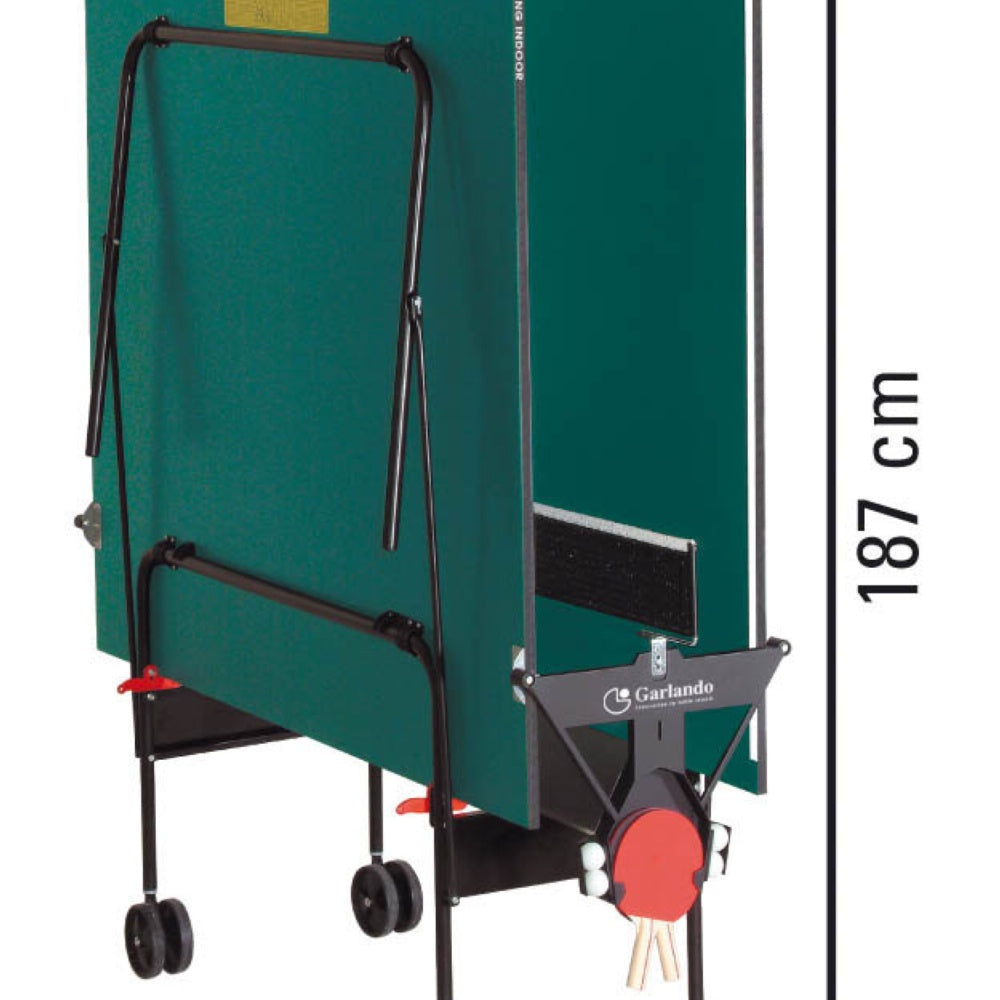 Ping pong TRAINING INDOOR piano verde con ruote, per interno-3