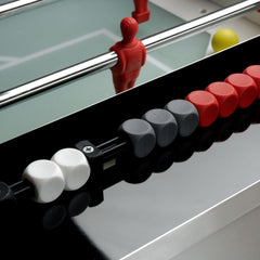 Calciobalilla PRO CHAMPION aste uscenti piano gioco lungo in vetro sabbiato-4