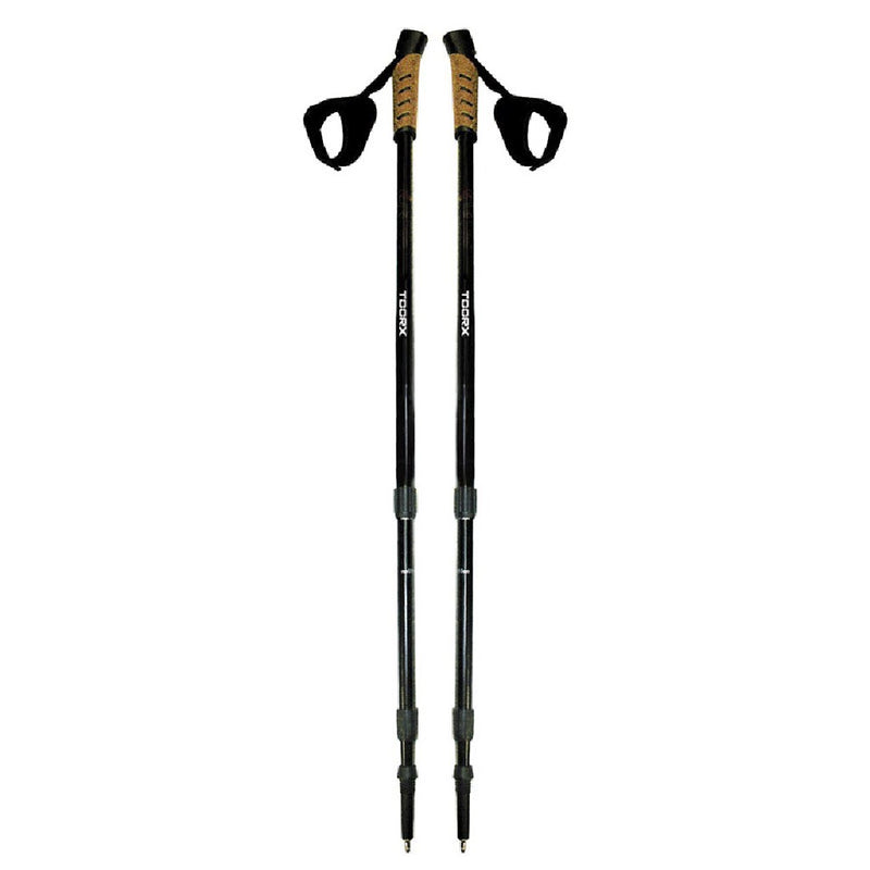 Coppia bastoncini Nordic Walking telescopio da 65 a 135 cm (neri)