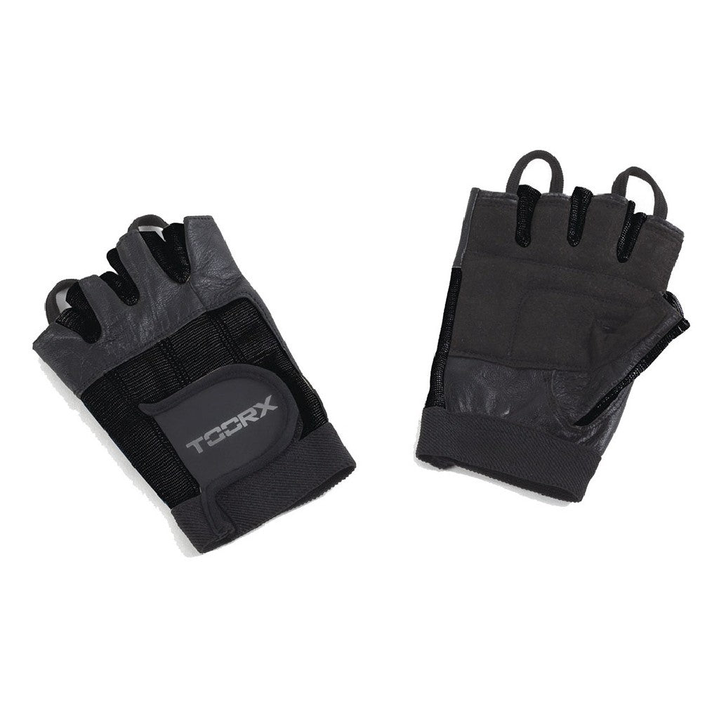 Guanti in pelle, spandex e pelle scamosciata - taglia L, nero