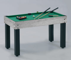 Tavolo multigioco MULTI - 12 giochi in 1 rovere grigio aste rientranti