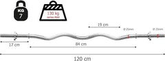 Bilanciere Curl cromato GBV 120 cm. chiusura vite