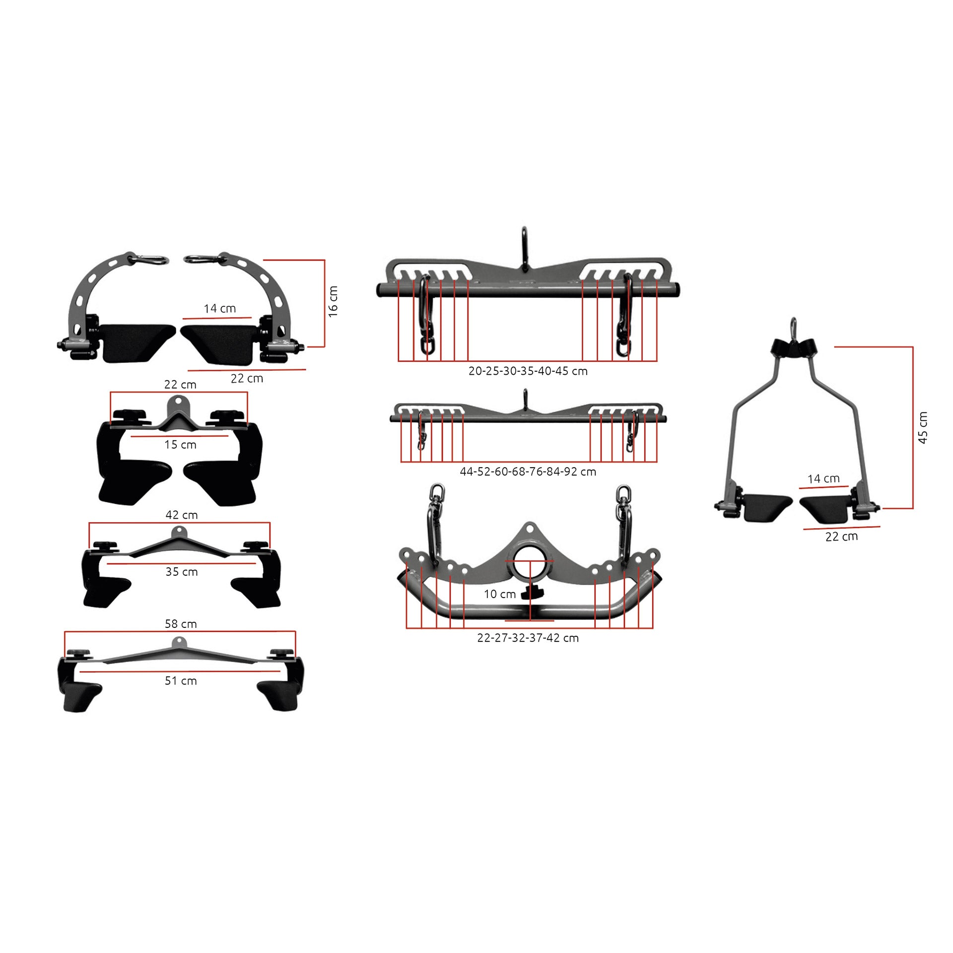 SET PRESE REGOLABILI 8 pz