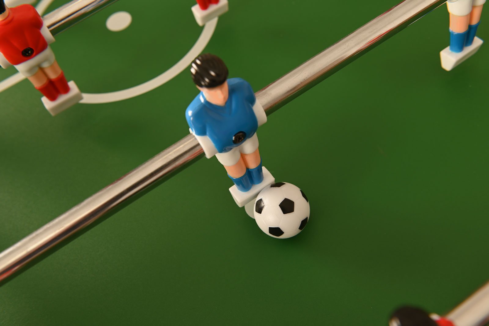 Calciobalilla F-3 Foldy acero con aste uscenti piano gioco lungo in