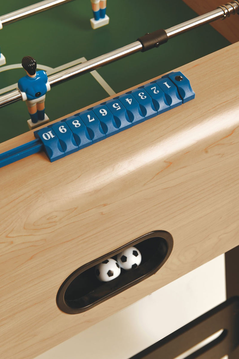 Calciobalilla F-3 Foldy acero con aste rientranti piano gioco lungo in