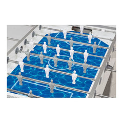 Calciobalilla G-500 PURE WHITE H2O aste uscenti, piano gioco  corto