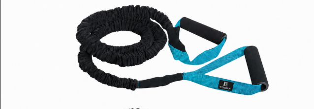 Tubo elastico con guaina, maniglie in gomma 6x10x1200 mm medium azzurro-3