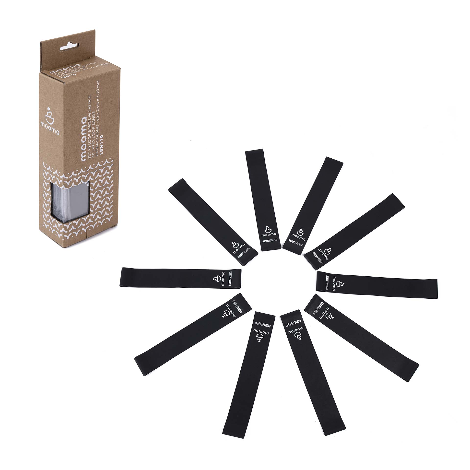 SET 10 LOOP BANDS IN LATTICE 600x50.8x1.1 mm Mooma LBN110