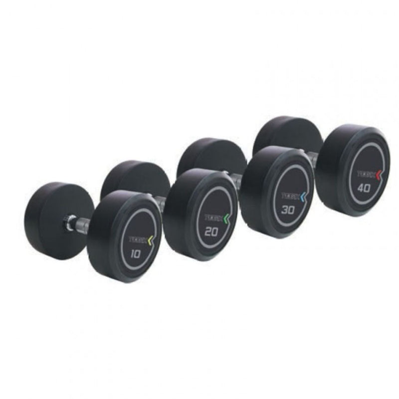 Set coppie manubri Professional in uretano da 4 a 24 kg (salto da 2 kg)