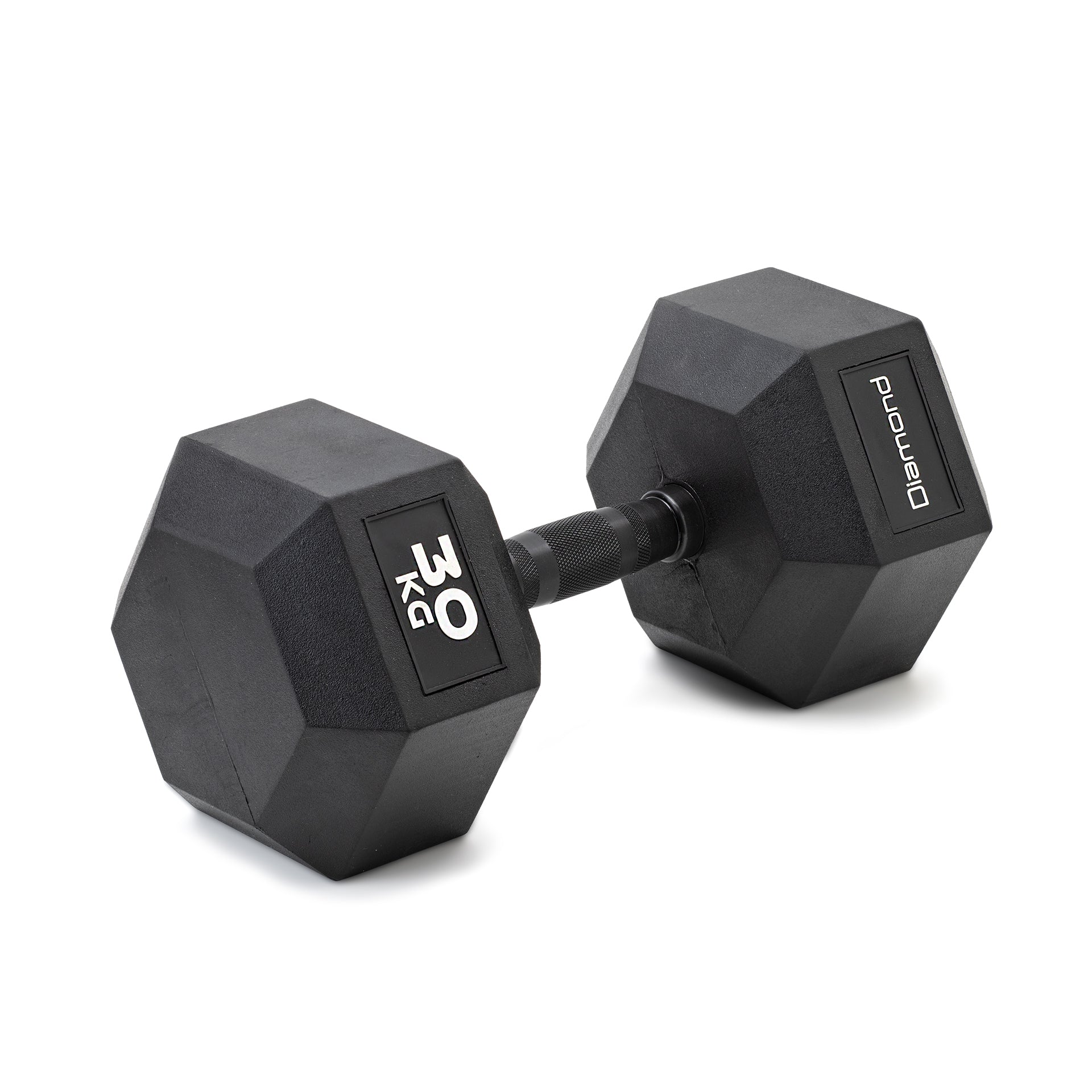 SET MANUBRI GOMMATI ESAGONALI BLACK 22,5-30 Kg