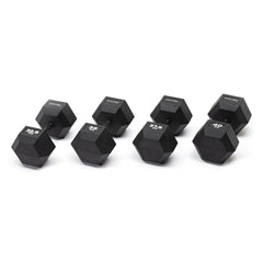SET MANUBRI GOMMATI ESAGONALI BLACK 42,5-50 Kg