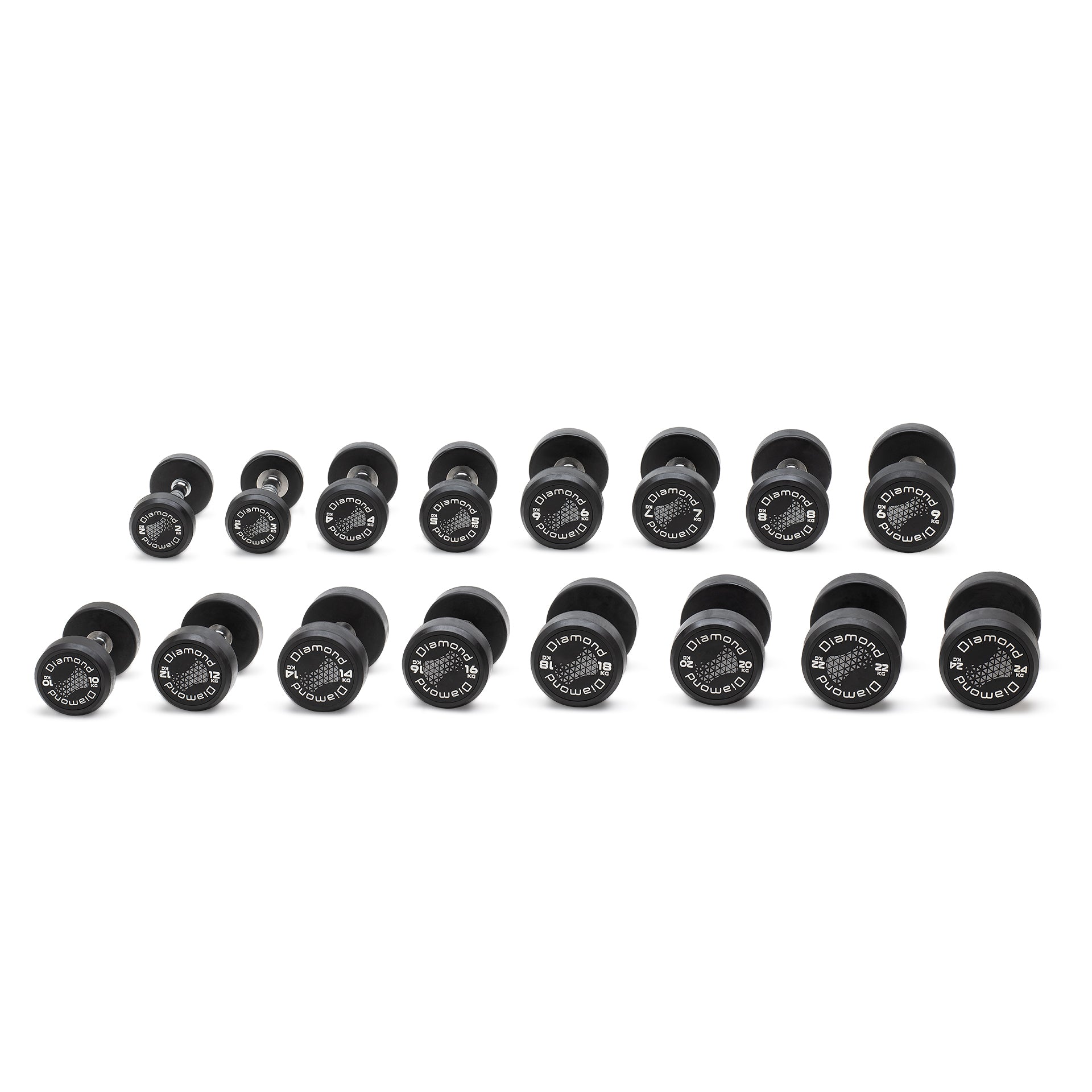 SET MANUBRI GOMMATI TONDI 26-40 Kg