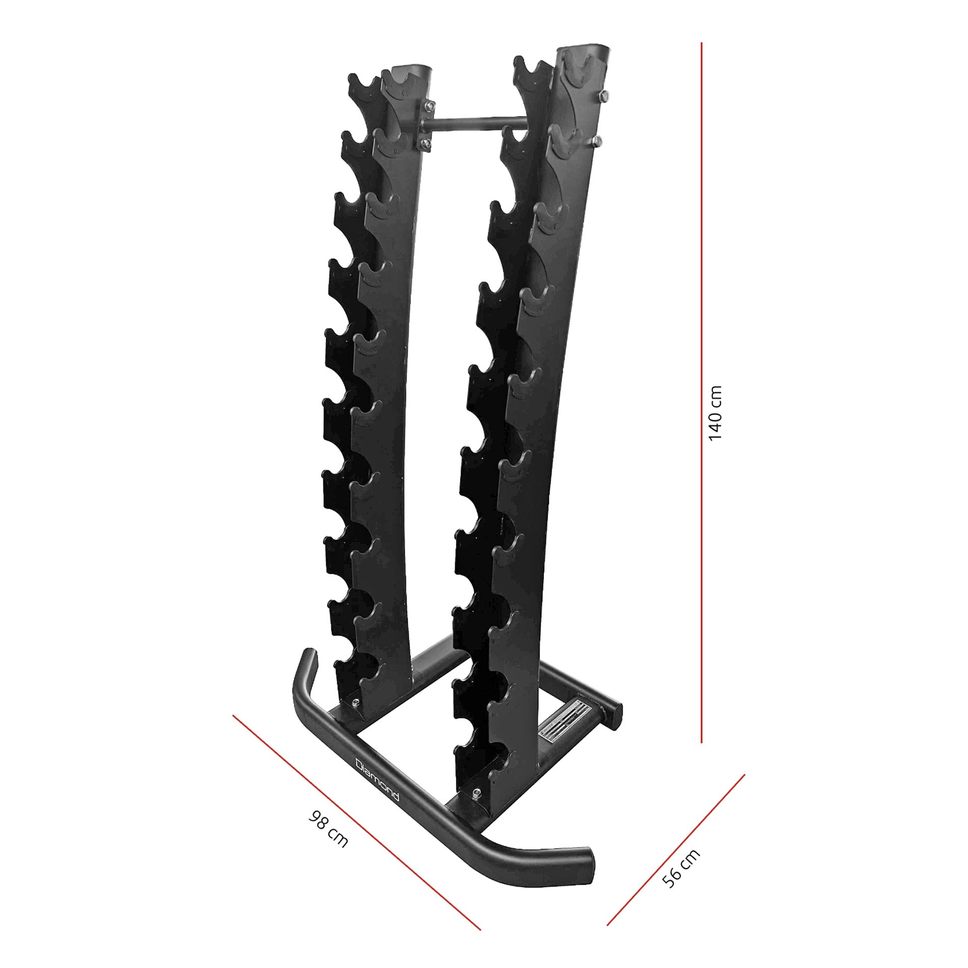 RASTRELLIERA VERTICALE PORTA MANUBRI (10 coppie)
