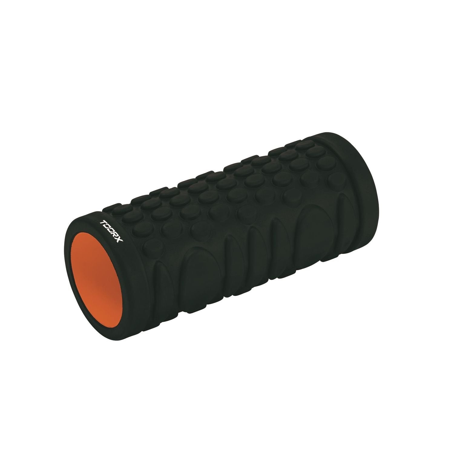 Rullo massaggio ed allenamento yoga 33 cm. x d. 14 cm. (nero/arancio)