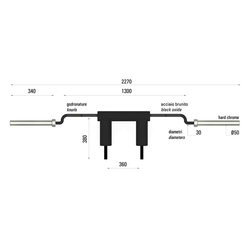 Bilanciere Safety Squat Bar SSB 220 cm-4