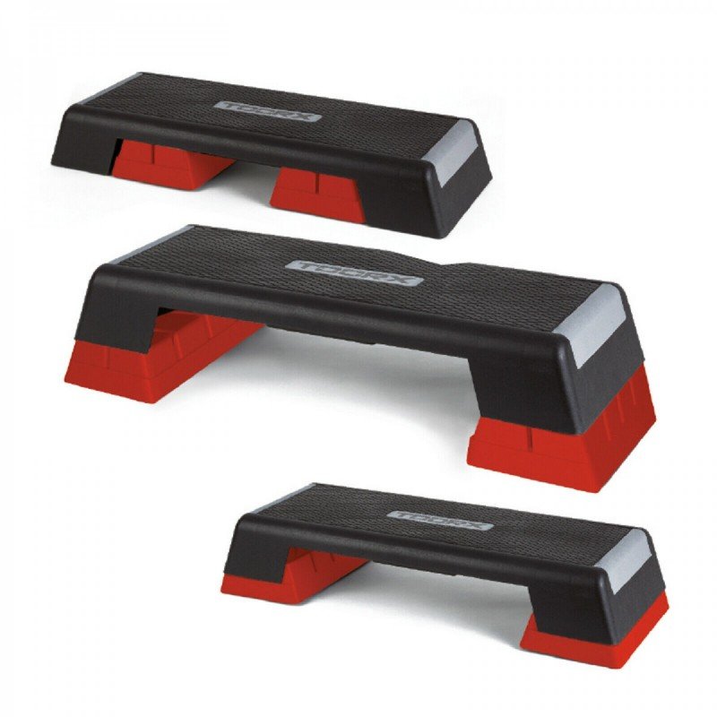 Step PRO 99x38 H15/20/25 cm, nero/rosso
