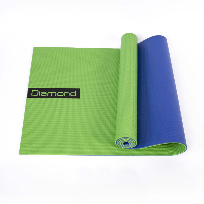 TAPPETINO YOGA IN PVC 173 x 60 x 0,6 cm - BICOLORE VERDE/BLU TY3