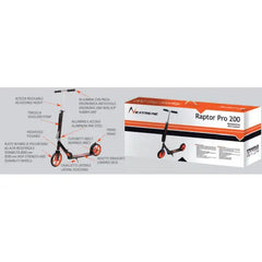 Monopattino Raptor Pro 200 – Nero Arancio-3
