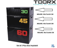Set di 3 soft plyo box impilabili
