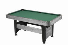 Pool table CHICAGO 4 rovere grigio campo gioco cm. 140 x 70 - piano gioco in mdf