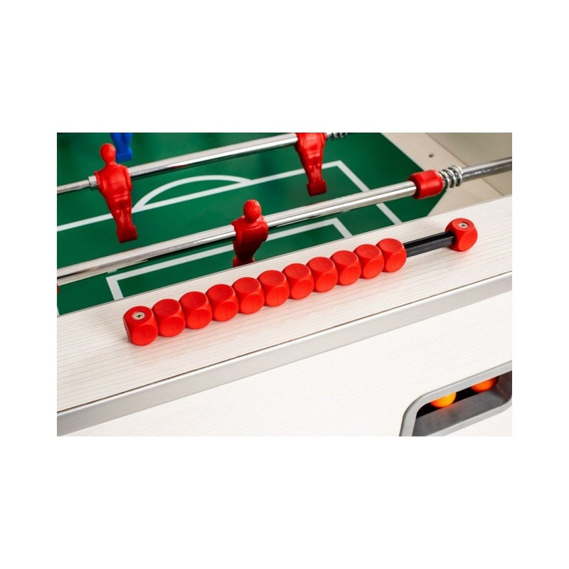 Calciobalilla G-500 WEATHERPROOF bianco aste rientranti piano gioco corto in