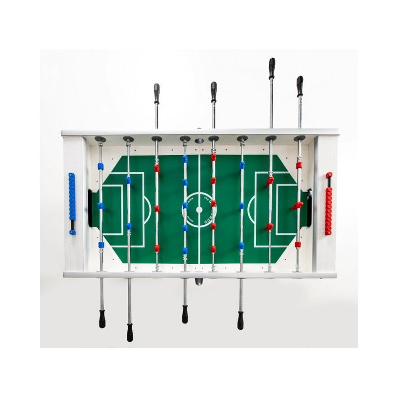 Calciobalilla G-500 WEATHERPROOF bianco aste rientranti piano gioco corto in
