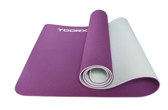 Materassino dual color in TPE per yoga, superficie antiscivolo cm.183x60x0.6 MAT-183 184-2