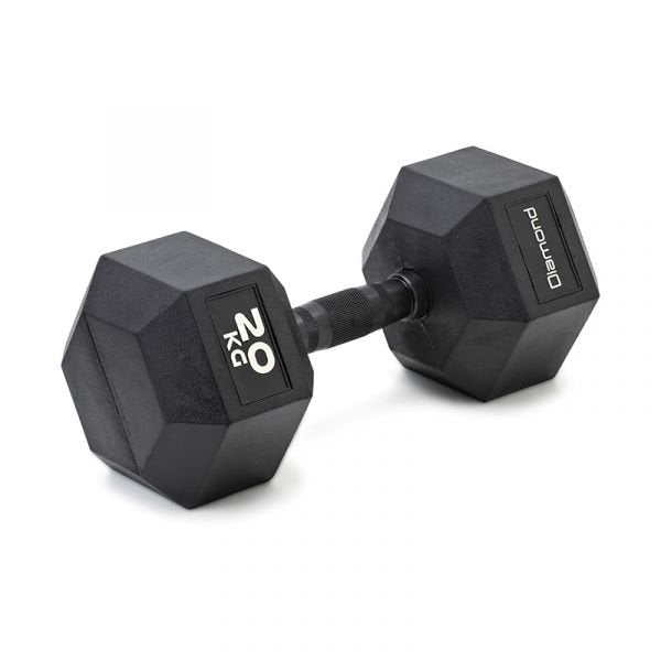 Set 8 coppie manubri esagonali gommati da 2,5 a 20 kg