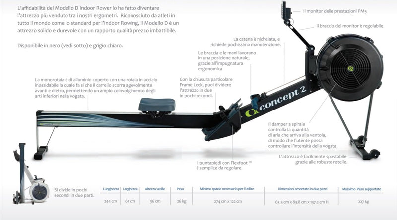 Vogatore Concept2 Model D