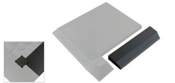 Rampa di raccordo da 20 mm a 8 mm con interlocking system per rivestimenti per