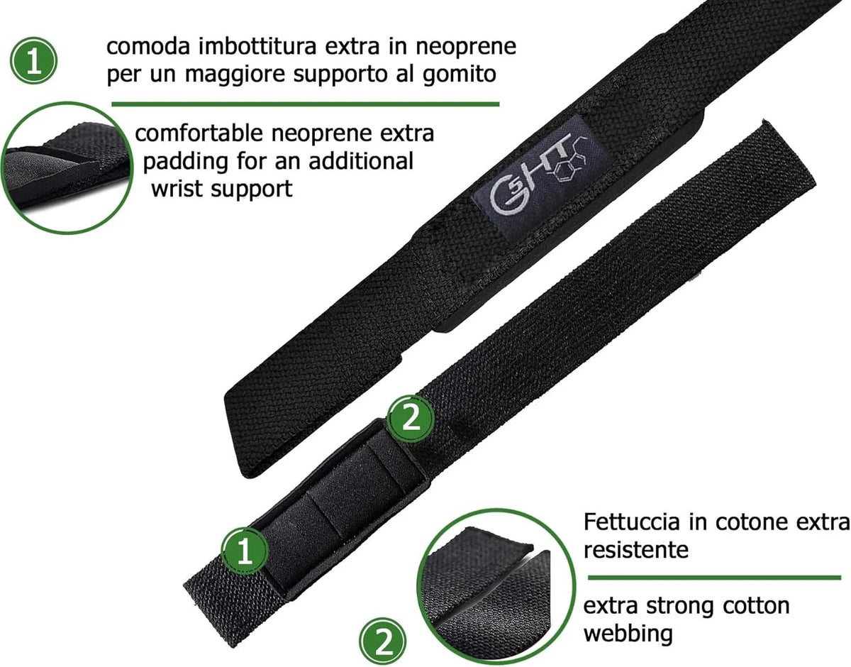 Coppia di Straps per Powerlifting/ Fitness Cinturini da palestra-4