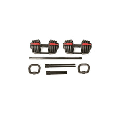Set 4 in 1 - 2 manubri, bilanciere, 2 kettlebell a carico regolabile con